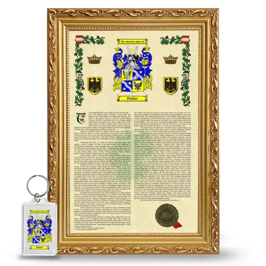 Pariser Framed Armorial History and Keychain - Gold