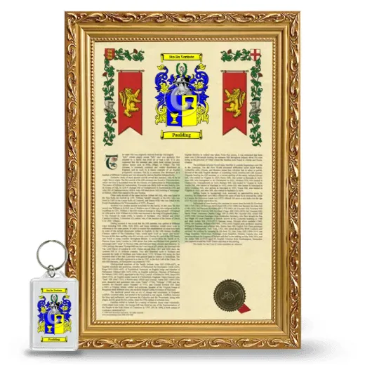 Paulding Framed Armorial History and Keychain - Gold