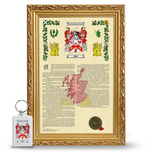 Ried Framed Armorial History and Keychain - Gold