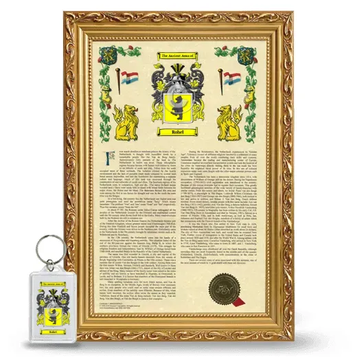 Rohel Framed Armorial History and Keychain - Gold