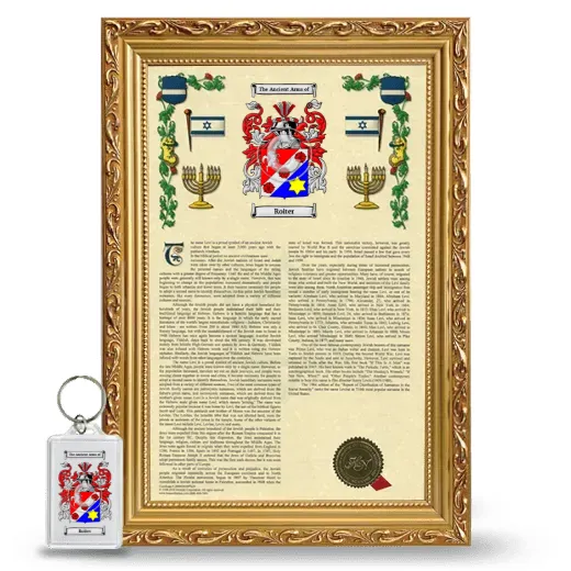 Roiter Framed Armorial History and Keychain - Gold