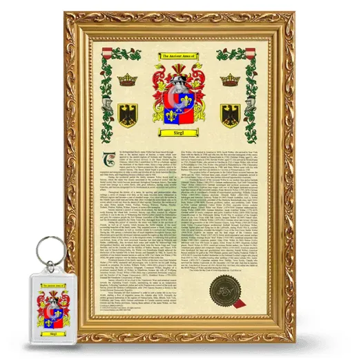 Siegl Framed Armorial History and Keychain - Gold