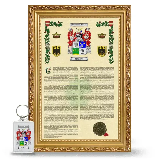 Sielhorst Framed Armorial History and Keychain - Gold