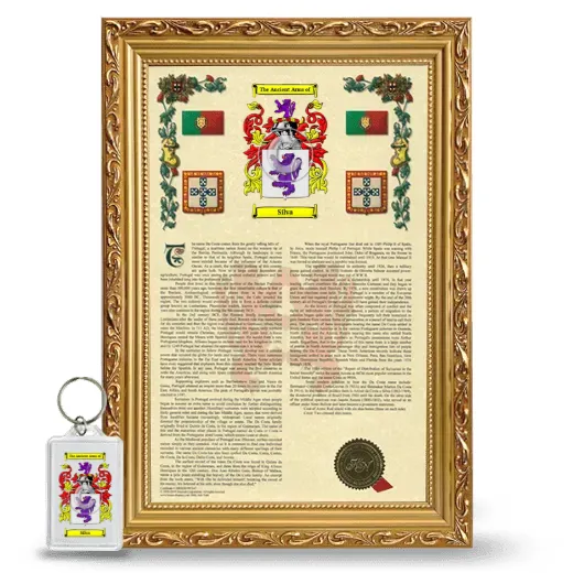 Silva Framed Armorial History and Keychain - Gold