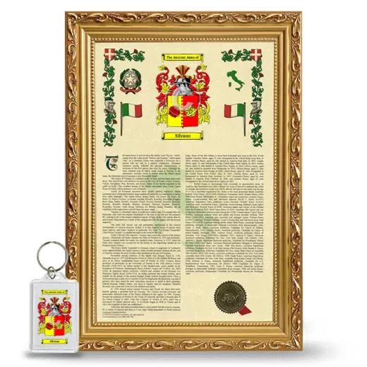 Silvano Framed Armorial History and Keychain - Gold