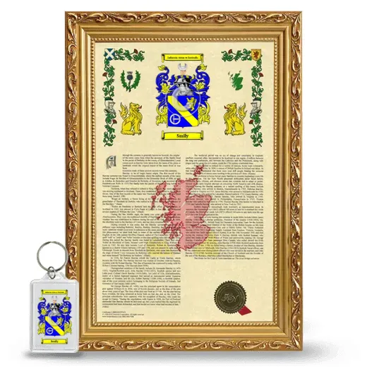 Smily Framed Armorial History and Keychain - Gold