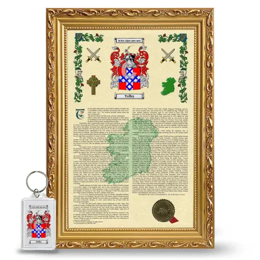Taffey Framed Armorial History and Keychain - Gold
