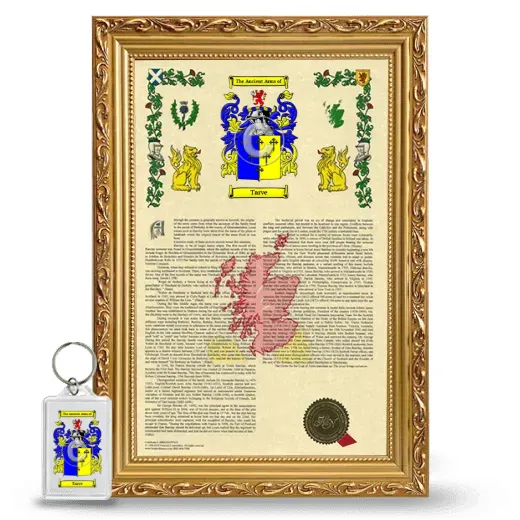 Tarve Framed Armorial History and Keychain - Gold