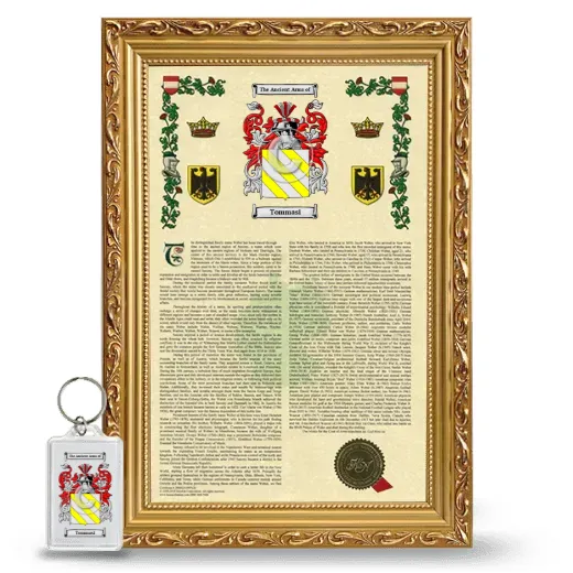 Tommasi Framed Armorial History and Keychain - Gold
