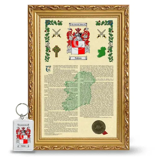 Tuitum Framed Armorial History and Keychain - Gold