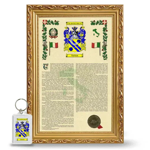 Varvara Framed Armorial History and Keychain - Gold