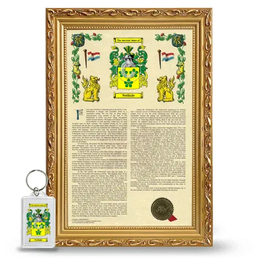Verlinde Framed Armorial History and Keychain - Gold