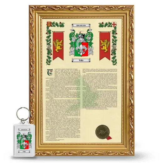 Voks Framed Armorial History and Keychain - Gold