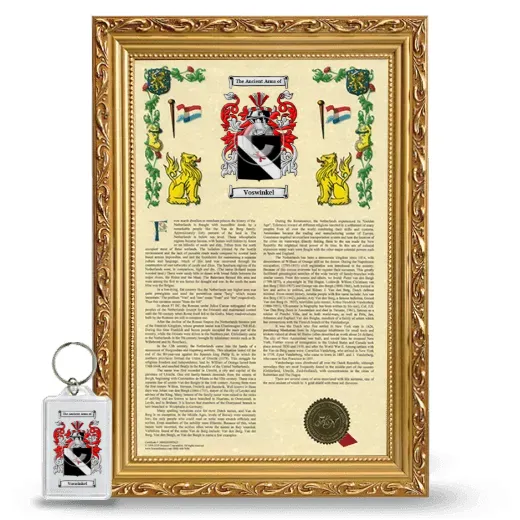 Voswinkel Framed Armorial History and Keychain - Gold