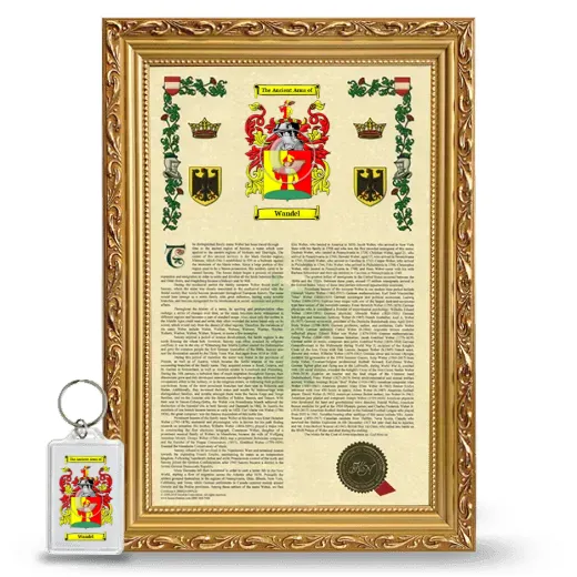 Wandel Framed Armorial History and Keychain - Gold