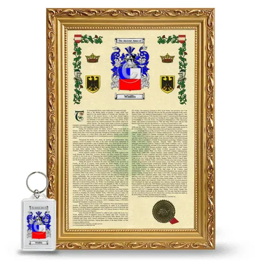 Whiffin Framed Armorial History and Keychain - Gold