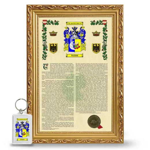 Wielicki Framed Armorial History and Keychain - Gold