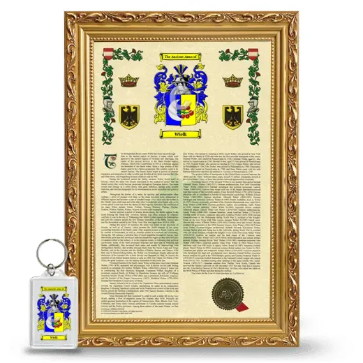 Wielk Framed Armorial History and Keychain - Gold