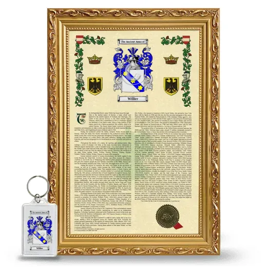 Willier Framed Armorial History and Keychain - Gold