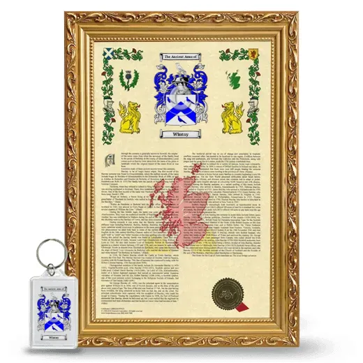 Wintny Framed Armorial History and Keychain - Gold