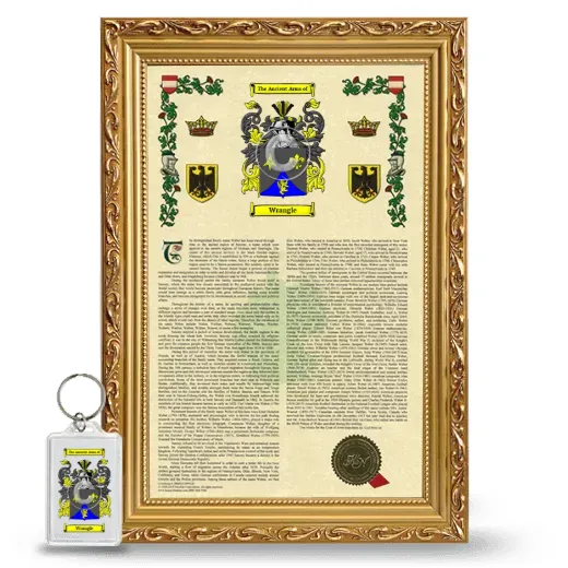 Wrangle Framed Armorial History and Keychain - Gold