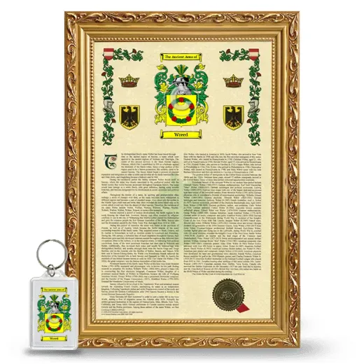 Wreed Framed Armorial History and Keychain - Gold