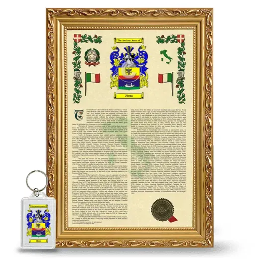 Zizza Framed Armorial History and Keychain - Gold