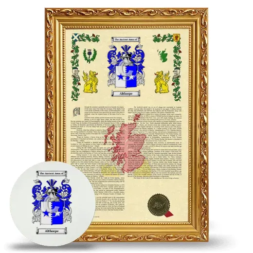 Althorpe Framed Armorial History and Mouse Pad - Gold