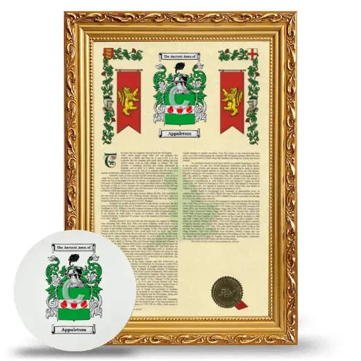 Appaletum Framed Armorial History and Mouse Pad - Gold