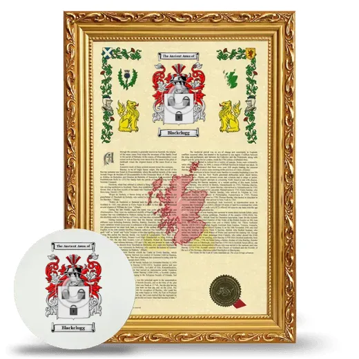 Blackclugg Framed Armorial History and Mouse Pad - Gold