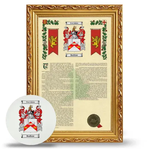 Boaltent Framed Armorial History and Mouse Pad - Gold