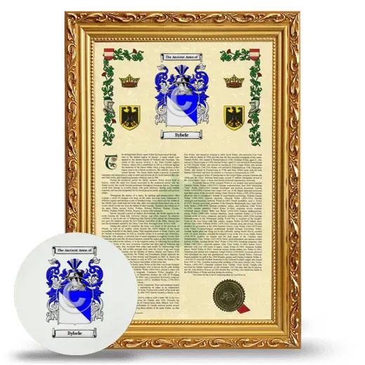 Bybele Framed Armorial History and Mouse Pad - Gold