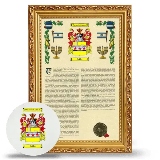 Goffer Framed Armorial History and Mouse Pad - Gold