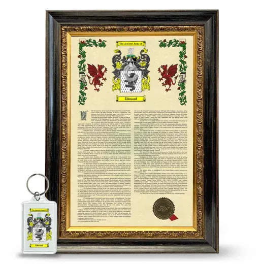 Édouard Framed Armorial History and Keychain - Heirloom