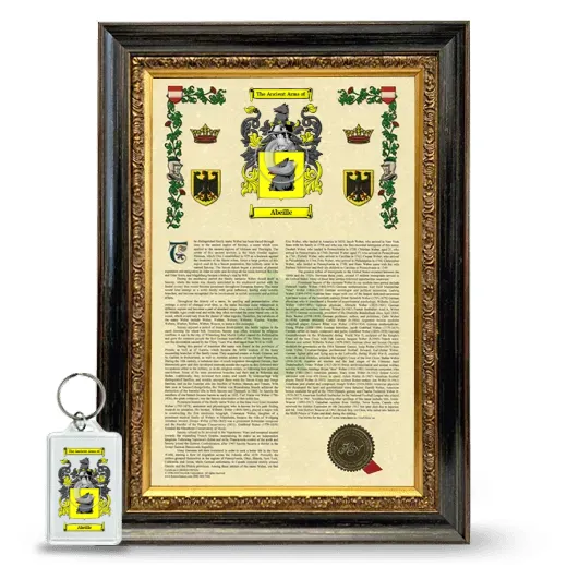 Abeille Framed Armorial History and Keychain - Heirloom