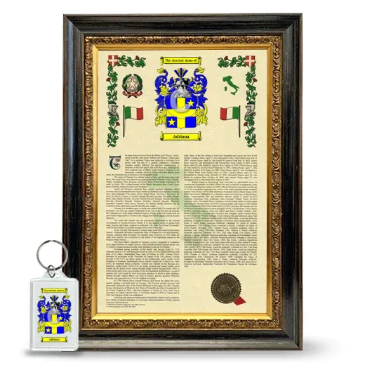 Adriana Framed Armorial History and Keychain - Heirloom