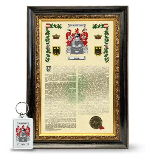 Agens Framed Armorial History and Keychain - Heirloom