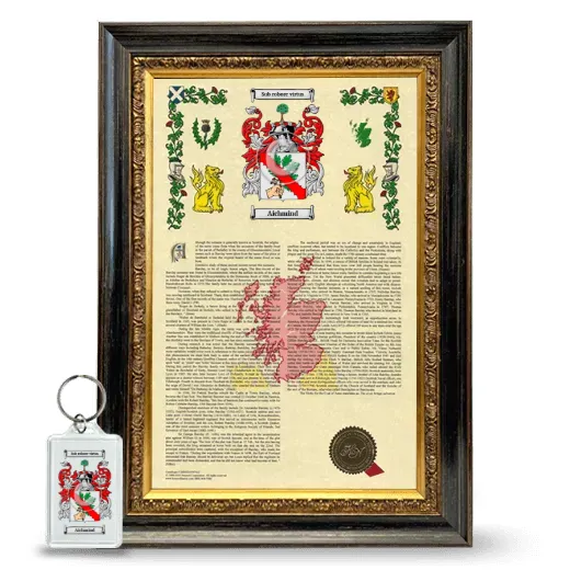 Aichmind Framed Armorial History and Keychain - Heirloom
