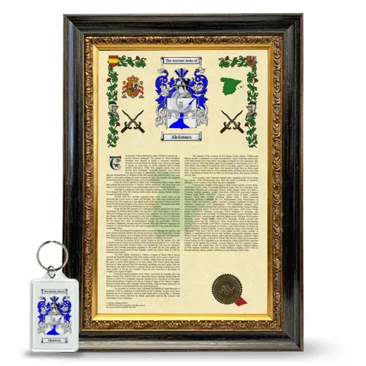 Alcántara Framed Armorial History and Keychain - Heirloom