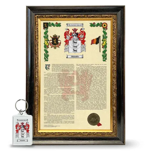 Alejandra Framed Armorial History and Keychain - Heirloom