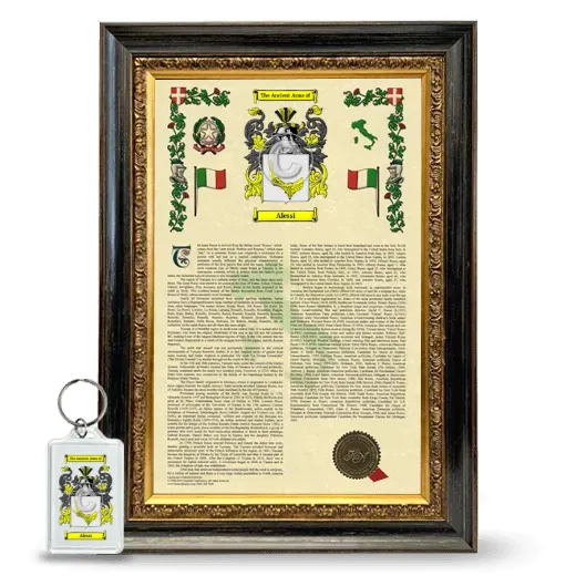 Alessi Framed Armorial History and Keychain - Heirloom