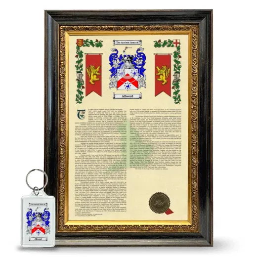 Allword Framed Armorial History and Keychain - Heirloom