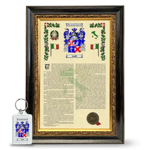 Anelli Framed Armorial History and Keychain - Heirloom