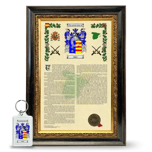 Ansa Framed Armorial History and Keychain - Heirloom
