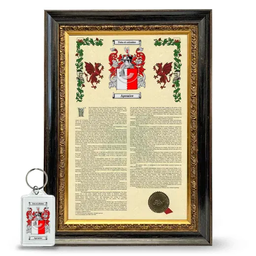 Apenrice Framed Armorial History and Keychain - Heirloom