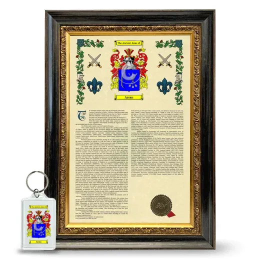 Arcan Framed Armorial History and Keychain - Heirloom