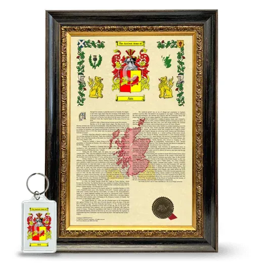 Arn Framed Armorial History and Keychain - Heirloom