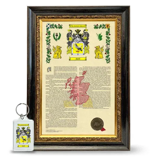 Arrel Framed Armorial History and Keychain - Heirloom