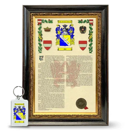 Arz Framed Armorial History and Keychain - Heirloom