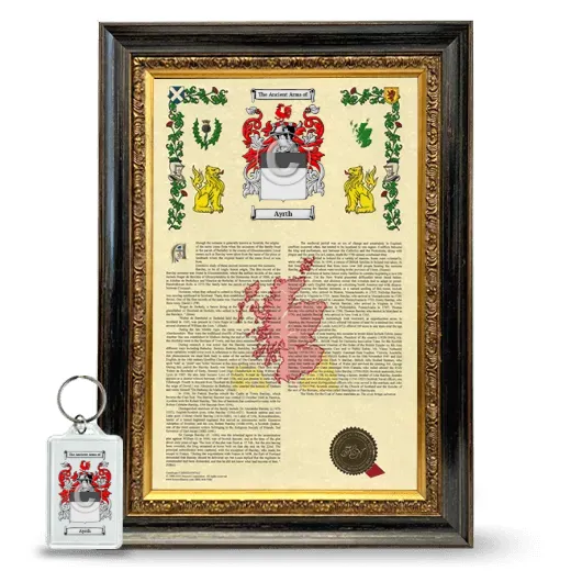 Ayrth Framed Armorial History and Keychain - Heirloom